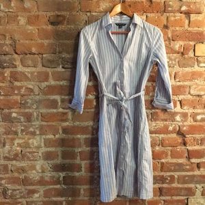Brooks Brothers Striped Blue and Pink Shirtdress